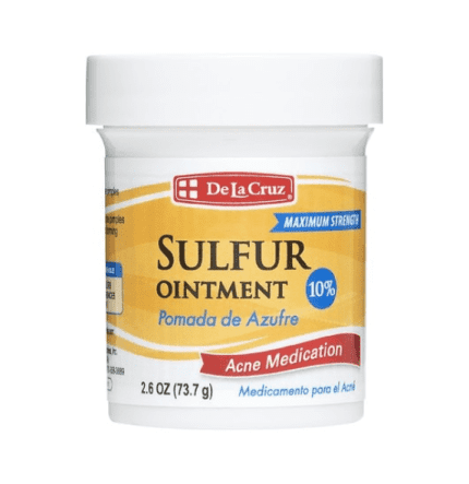 De La Cruz Acne Treatment Ointment with 10% Sulfur Maximum Strength ...