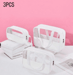 Transparent Travel Cosmetic Bag X 3 - Image 3